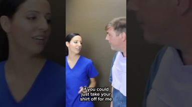 awkward dentist: he almost took his shirt off! #shorts