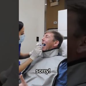 awkward dentist appointment: she fell into the patient's lap! #shorts