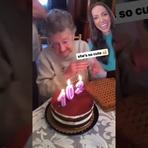 grandma's dentures fall out while blowing out candles #shorts